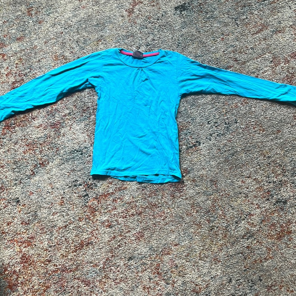 GIRLS blue long-sleeves shirt